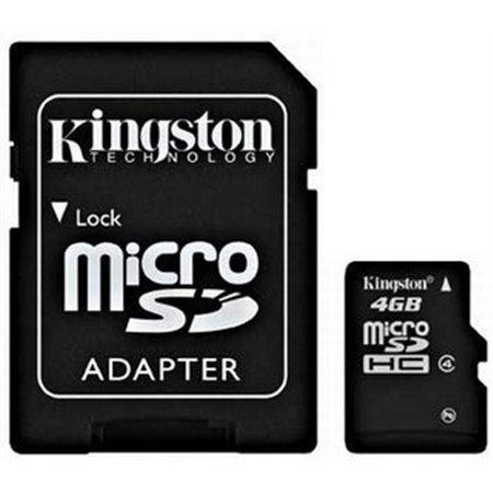 4 GB microSD Class 4 Card with SD Adapter