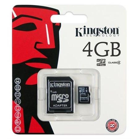 MicroSD HC 4GB Kingston class 4 z adapterem