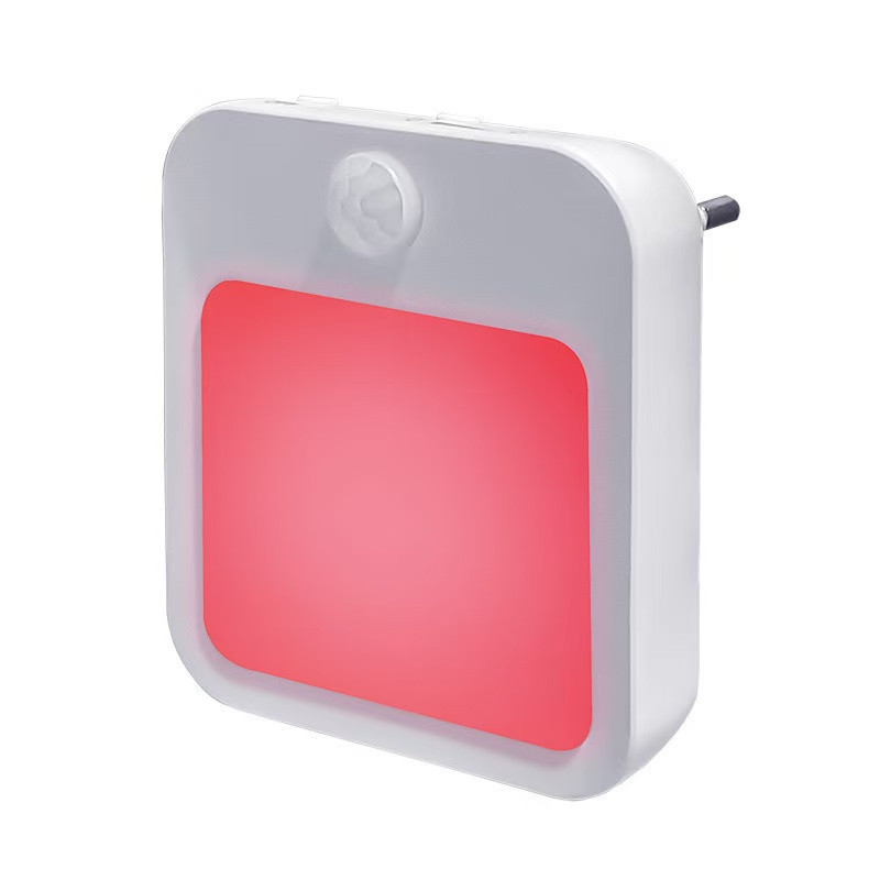 Lampka nocna do gniazdka bez niebieskiego spektrum z czujnikiem ruchu Bentech GYD01R
